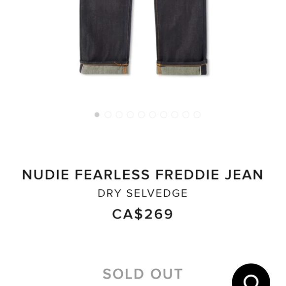 - - - - Men's Nudie Fearless Freddie  Jeans. Size  36 34. New - Picture 6 of 7